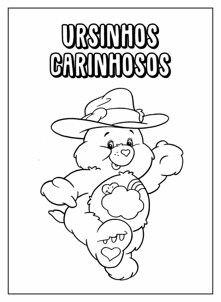 Desenho Educativo de Ursinhos Carinhosos para colorir