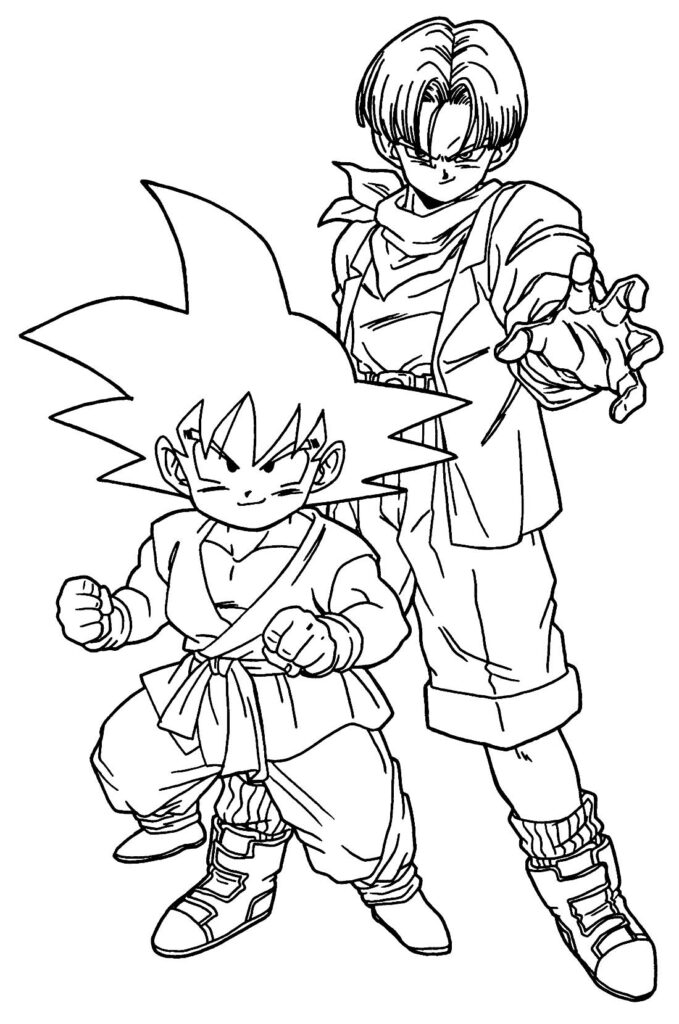 Desenhos do Goku para colorir - Bora Colorir