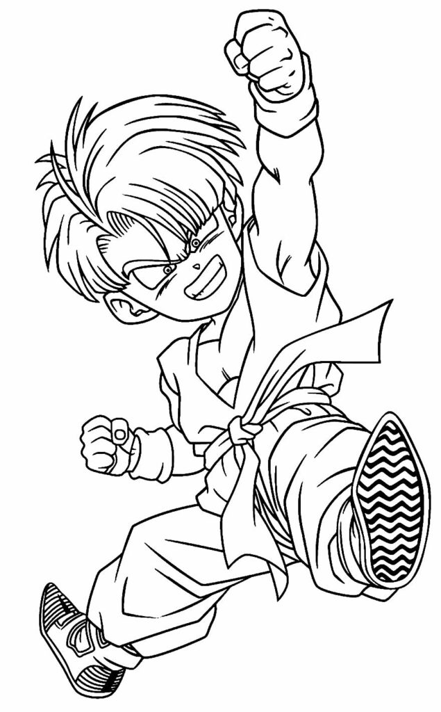 Desenho de Dragon Ball Z para colorir