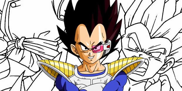 Desenhos de Vegeta de Dragon Ball Z para Colorir e Imprimir