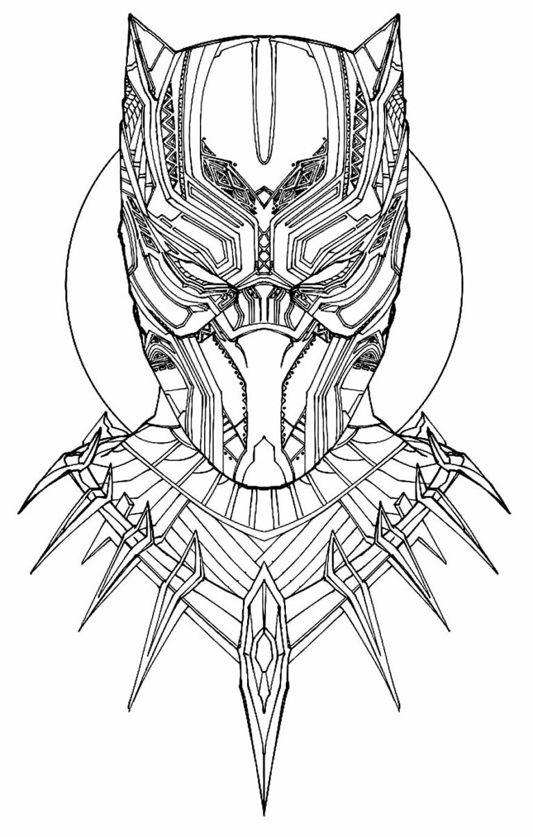 Desenhos do Pantera Negra para colorir - Bora Colorir