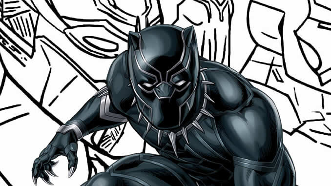 Desenhos da Pantera Negra para colorir