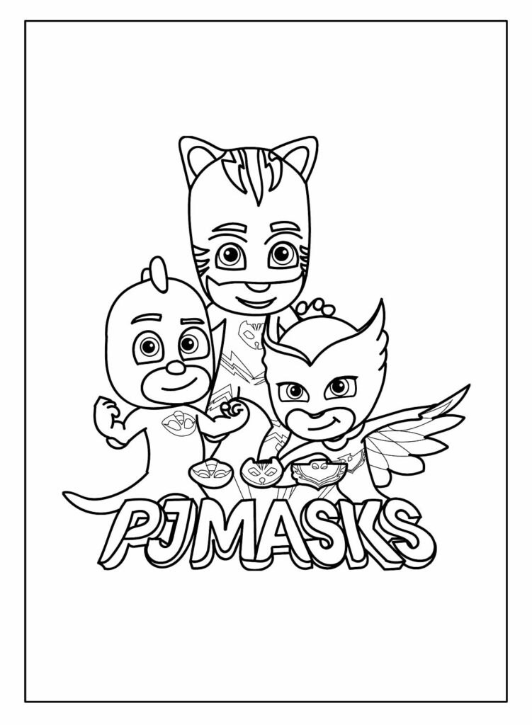 Desenho para colorir PJ Masks