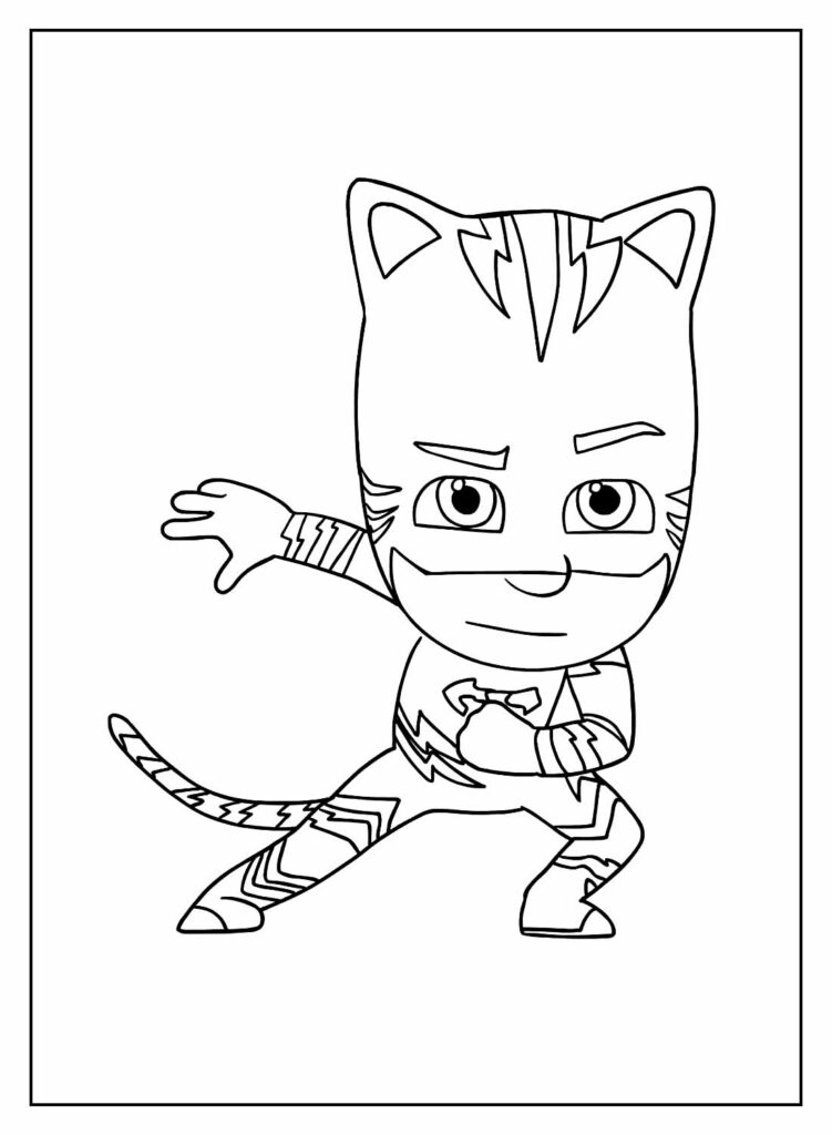 Desenho de Menino Gato para colorir