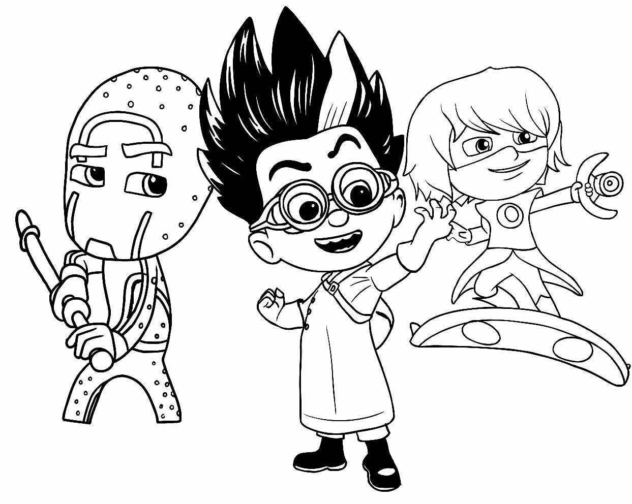 Desenhos de PJ Masks para colorir - Bora Colorir