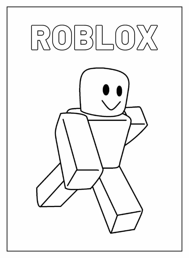 Página para colorir de personagens de videogame Roblox · Creative