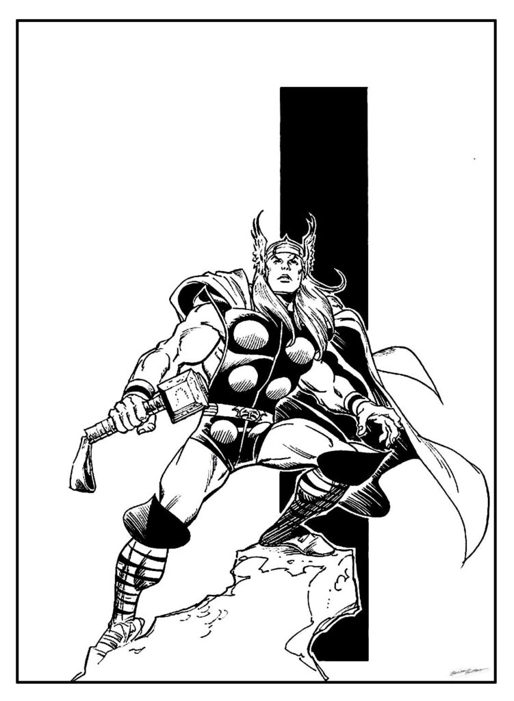 Página para colorir de Thor