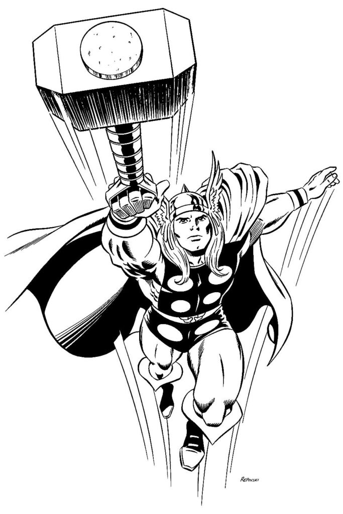 Desenho para colorir Thor
