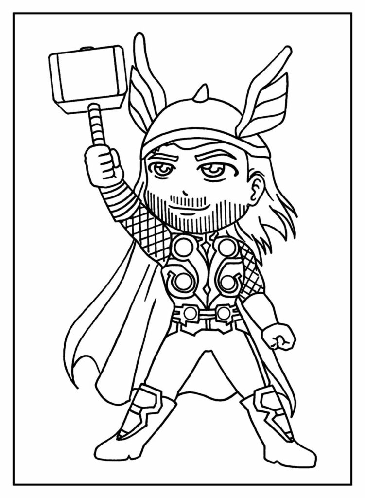 Desenho para colorir - Thor