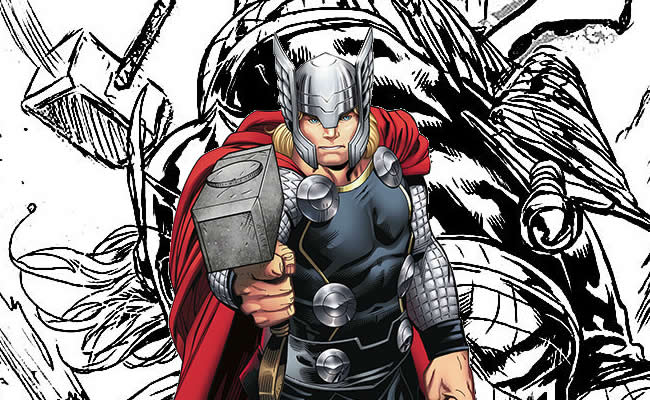 Desenhos Thor para colorir