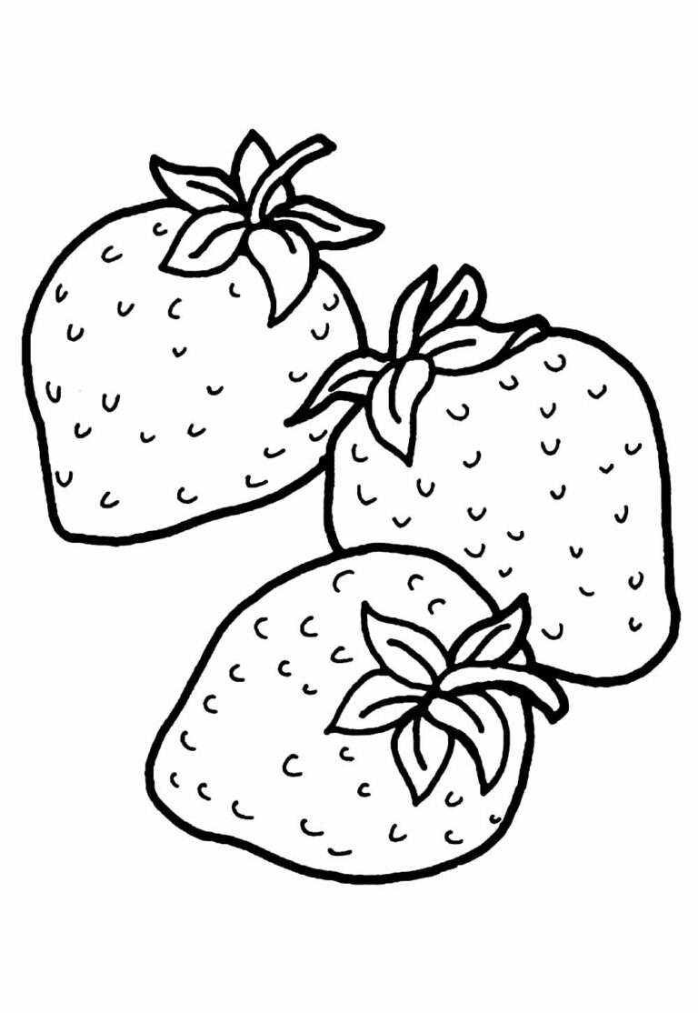 Desenhos de Morango para colorir - Bora Colorir