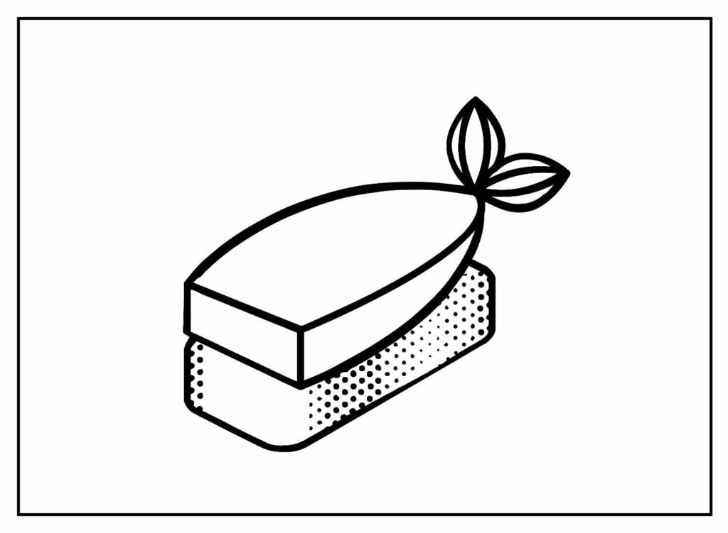 Desenhos de Sushi para colorir e pintar