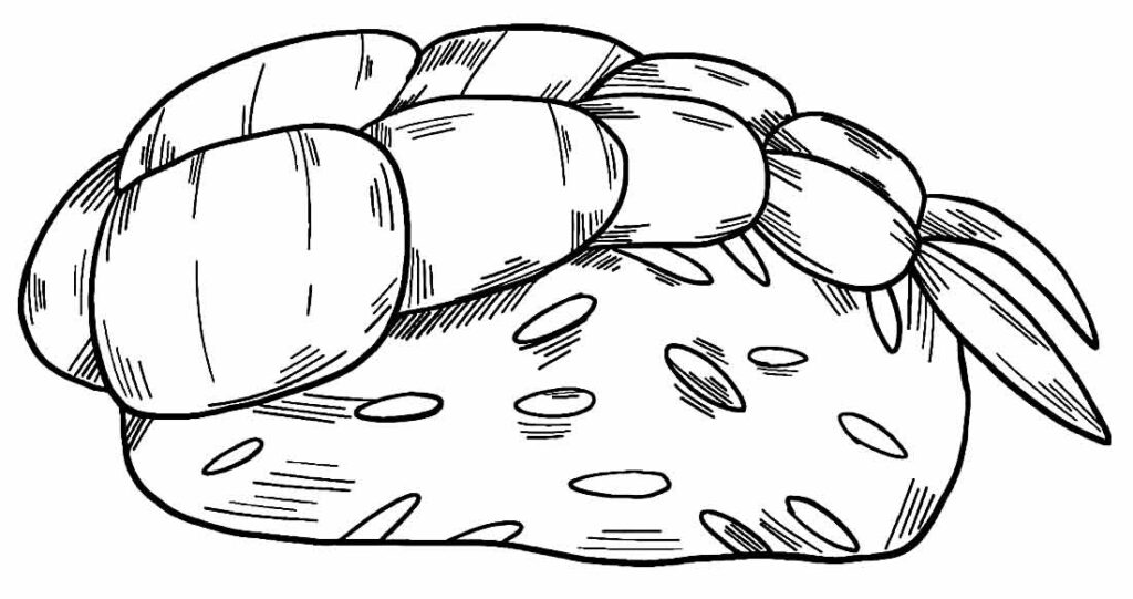 Desenhos de Sushi para pintar