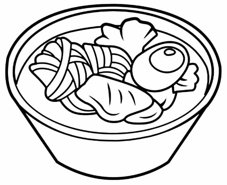 Desenho de Sushi para pintar