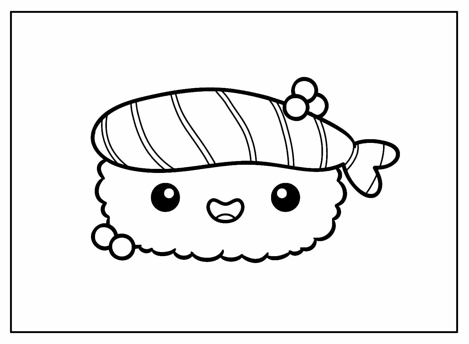 Desenhos de Sushi para colorir - Bora Colorir
