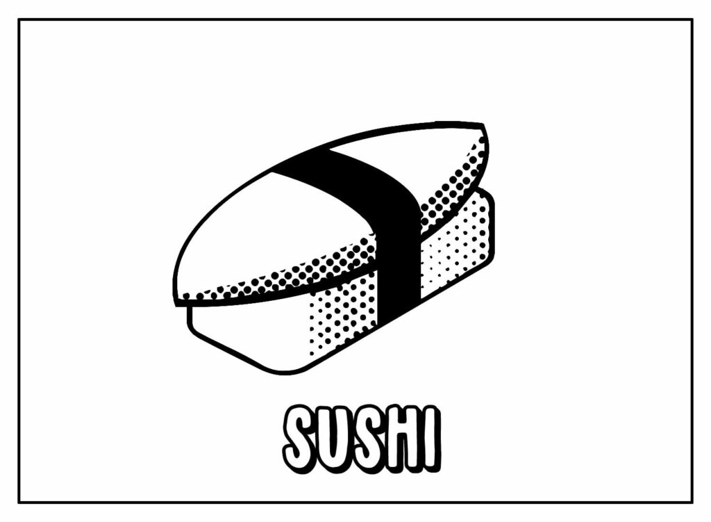 Desenhos para colorir de Sushi com nome