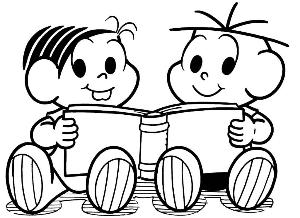Desenhos da Mônica e Cebolinha para colorir