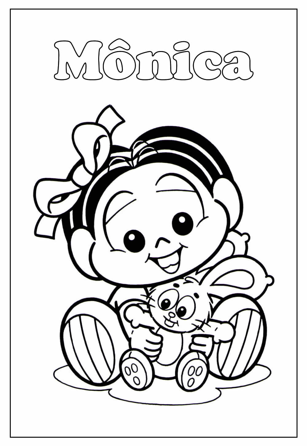 Desenho da Mônica Bebê para colorir