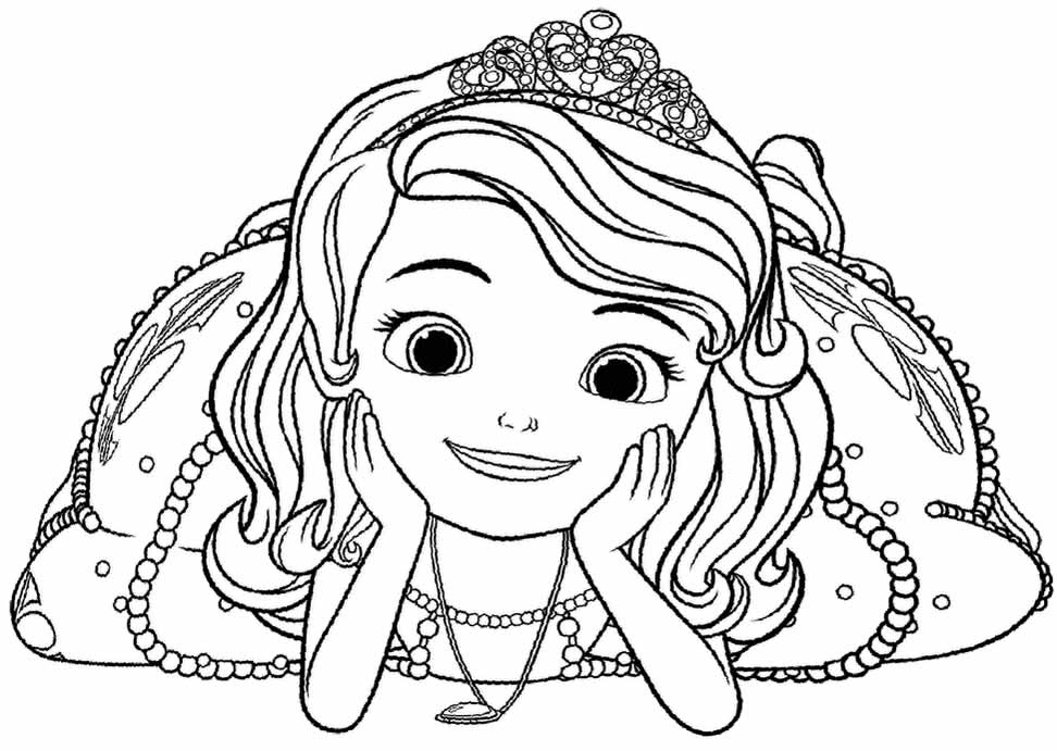 Desenhos da Princesa Sofia para colorir