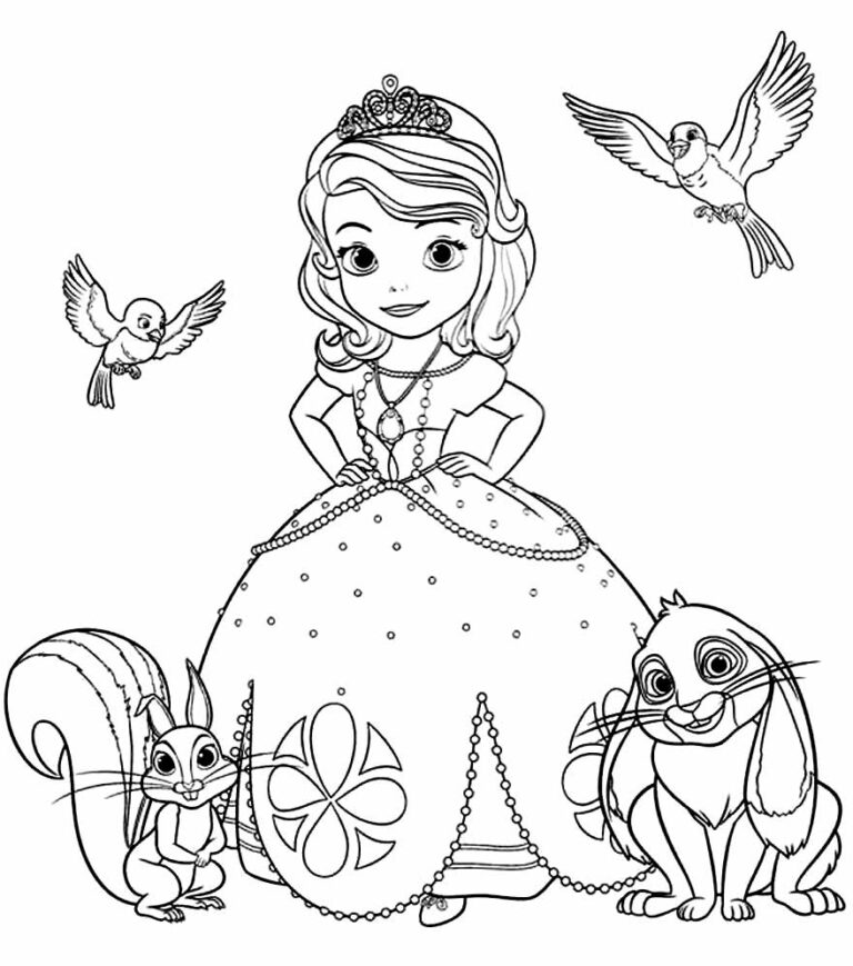 Desenhos para colorir da Princesa Sofia - Bora Colorir