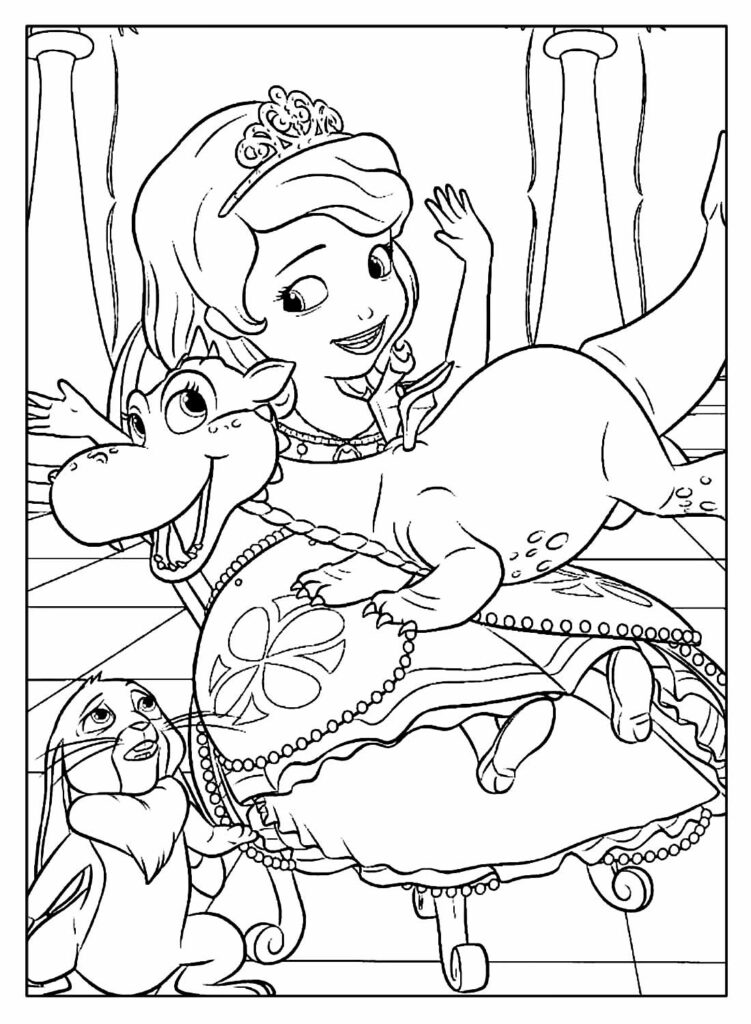 Desenho para colorir Princesa Sofia