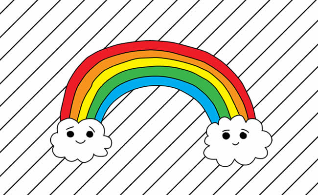 Desenhos para colorir de arco-íris, Como fazer em casa