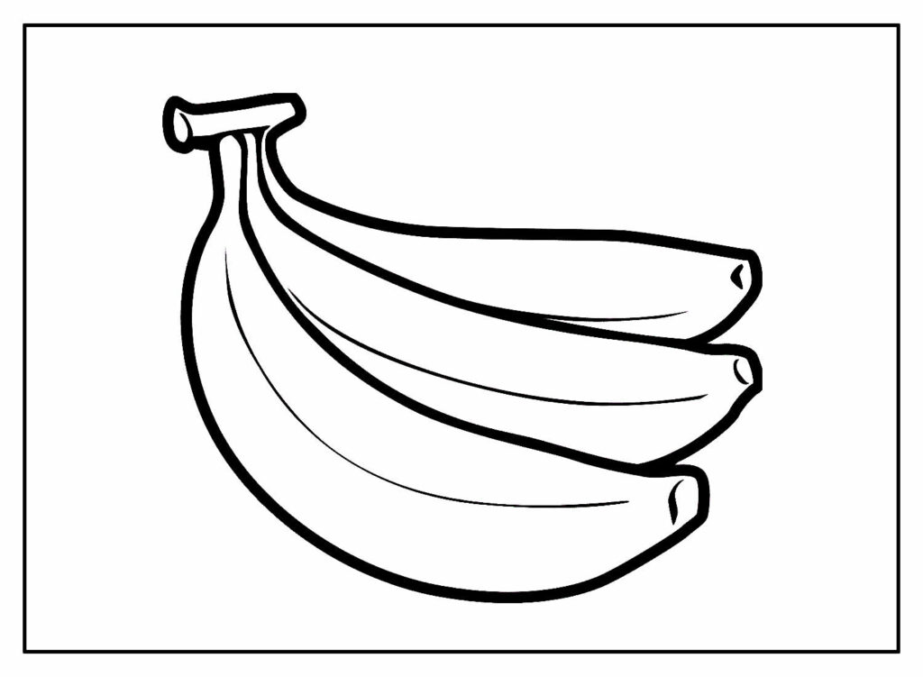 banana para colorir para crianças 5162571 Vetor no Vecteezy