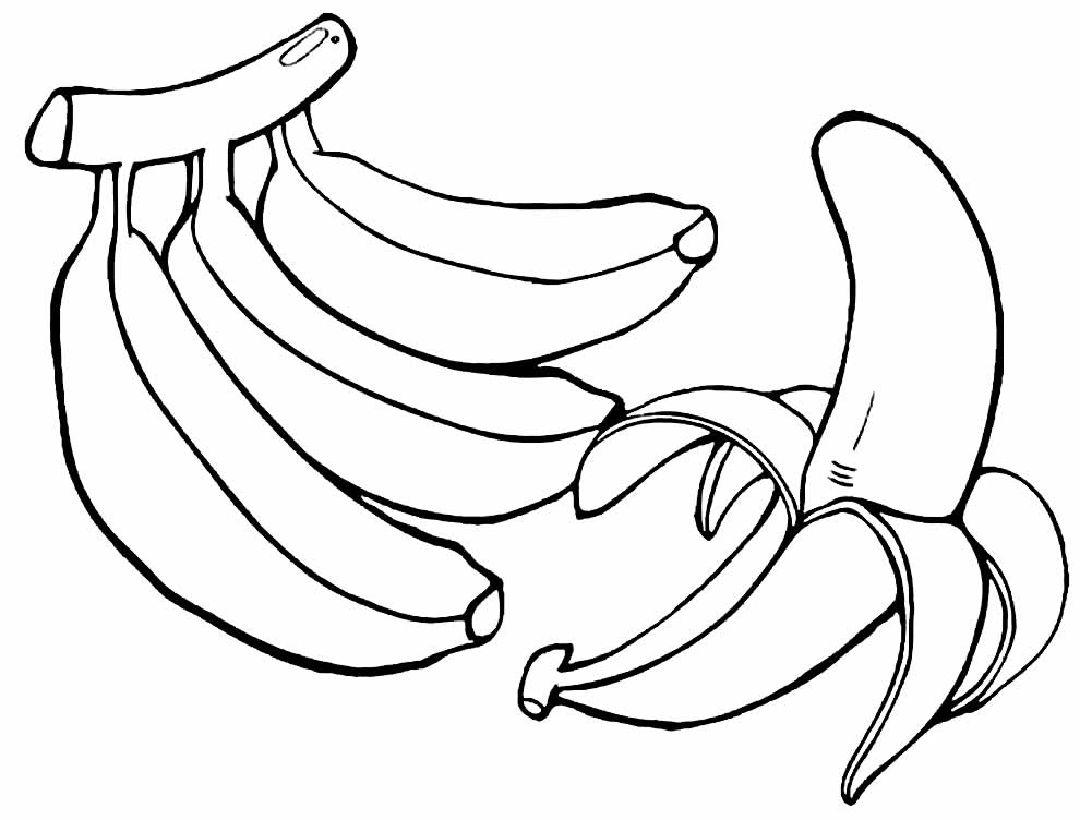 27+ Desenhos de Banana → Imprimir e Colorir/Pintar