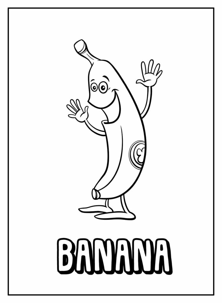 Imagem de Banana para pintar com nome