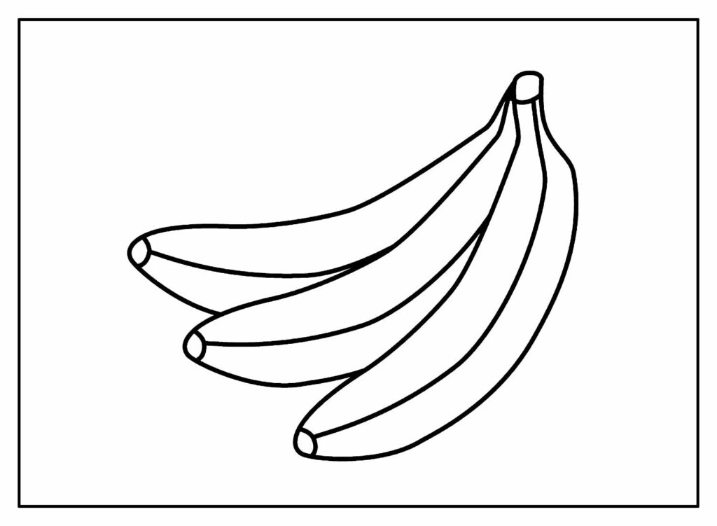 Banana para colorir