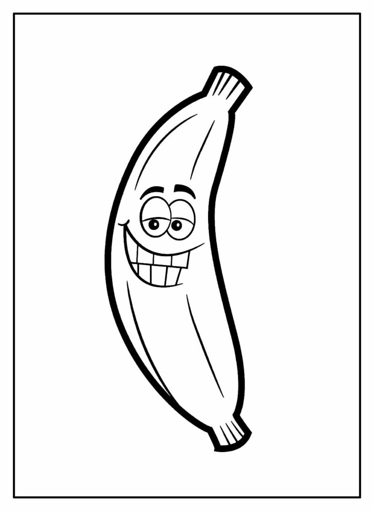 Banana para Colorir: +60 Desenhos Fofos para Imprimir! em 2023