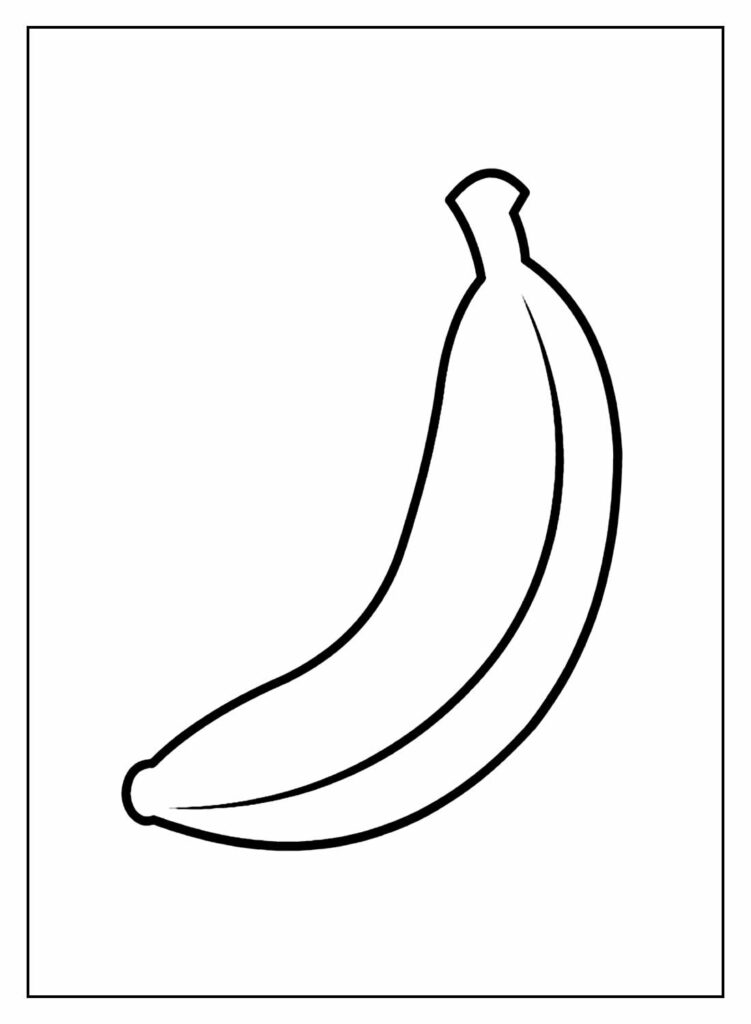 Desenho de Banana para Colorir - Colorir.com