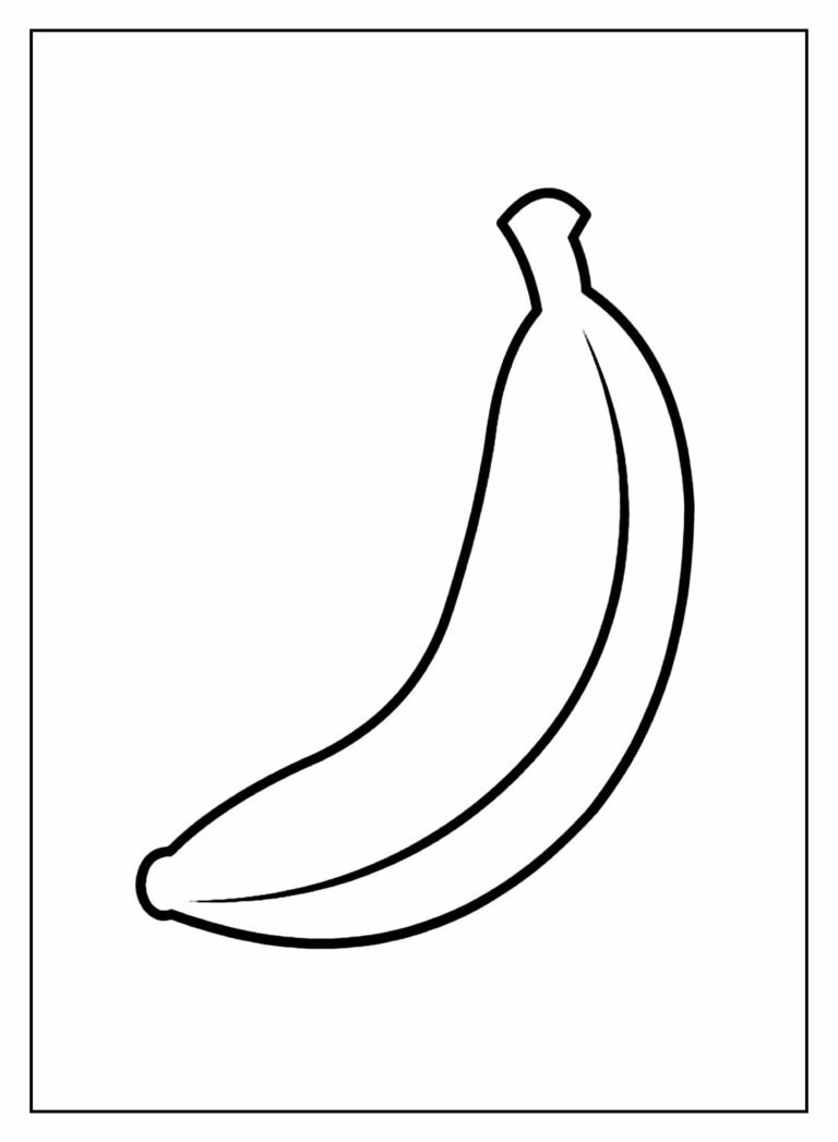 Desenhos de Banana para colorir - Bora Colorir