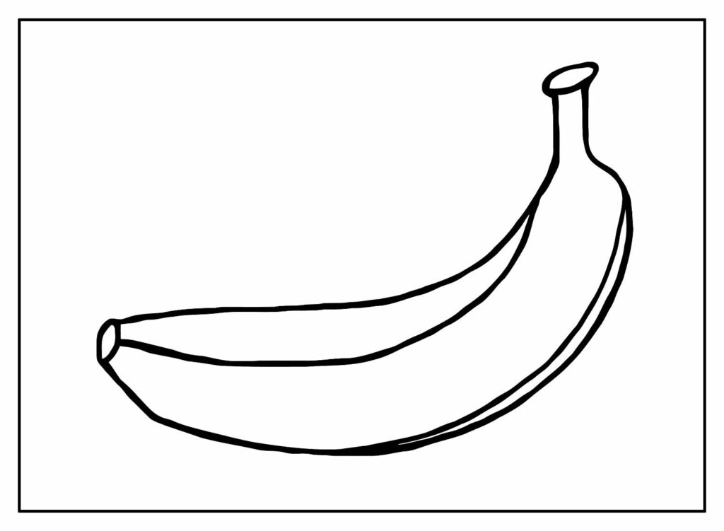 Desenho de Banana solitária para colorir