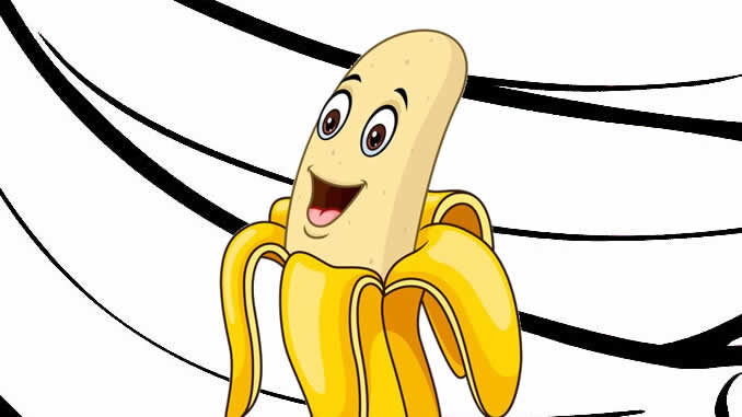Desenhos para colorir de Banana