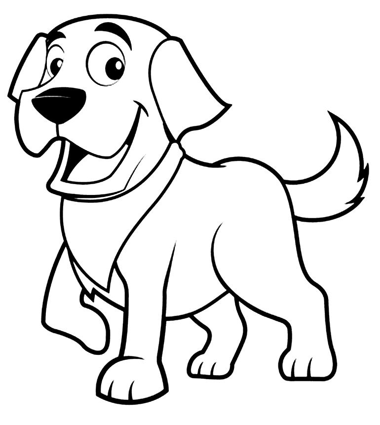 Desenho de cachorro grande para colorir