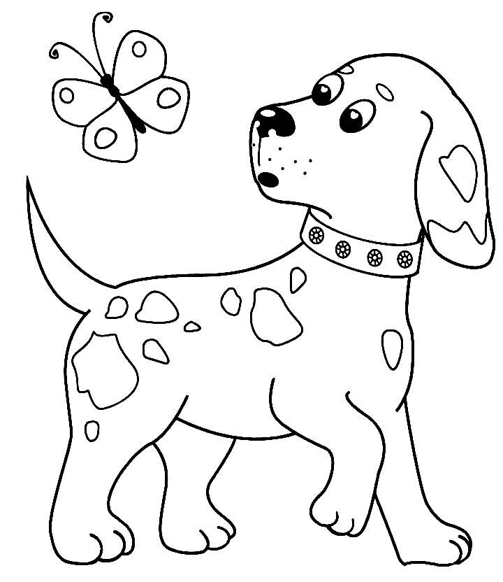 Desenho Para Colorir Cachorro - Adultos e Filhotes Para Pintar