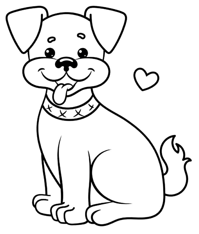 Desenhos para colorir de Cachorro - Bora Colorir