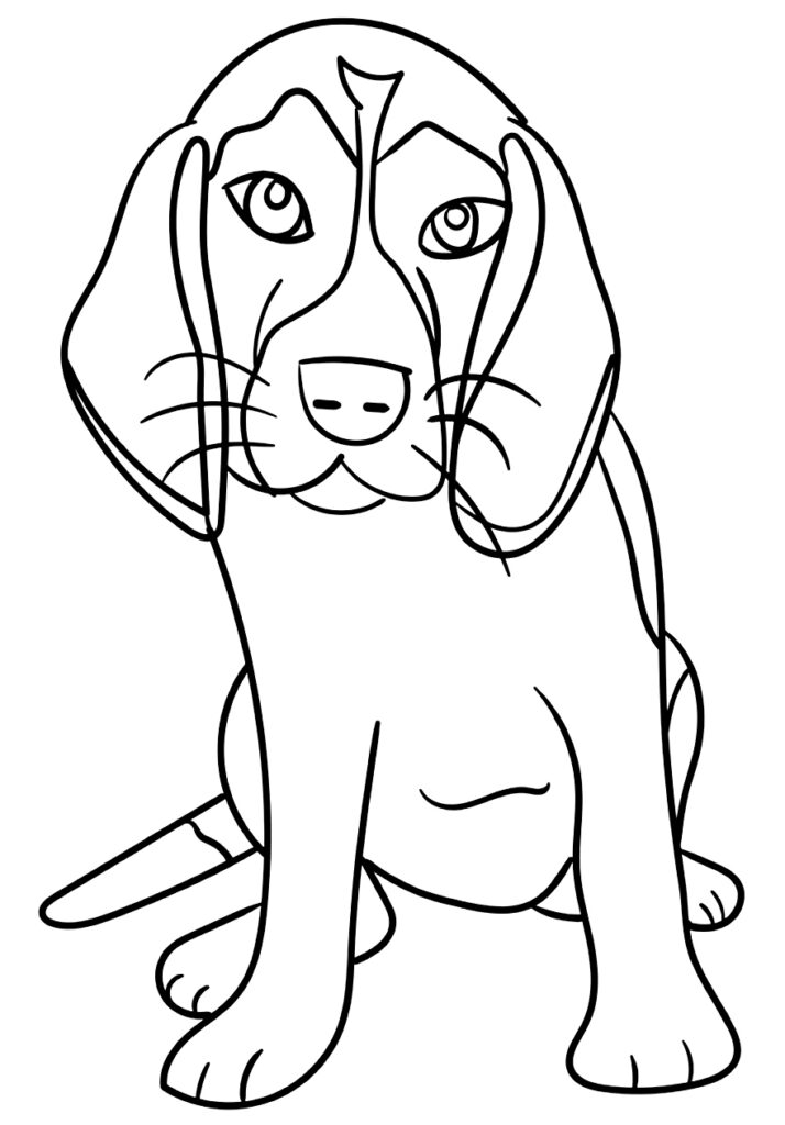 Desenho para pintar de cachorro