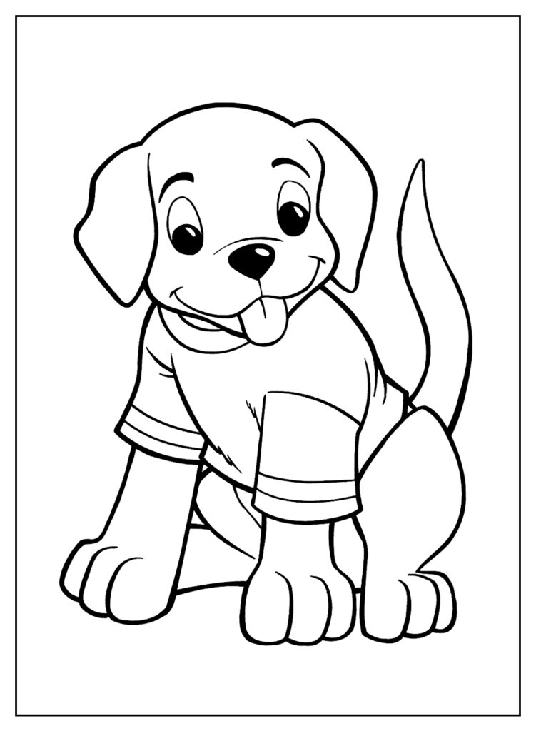 desenhos-de-cachorro-para-colorir-8 - Educação Infantil