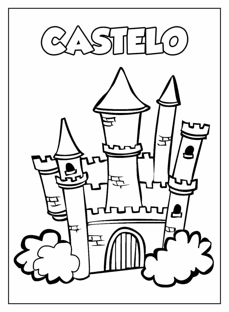 Desenho Educativo de Castelo para colorir