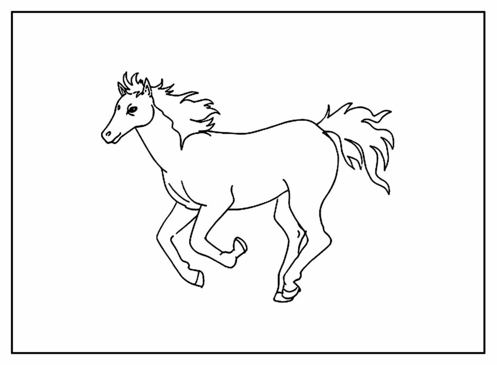 Desenhos para pintar e colorir - Cavalos