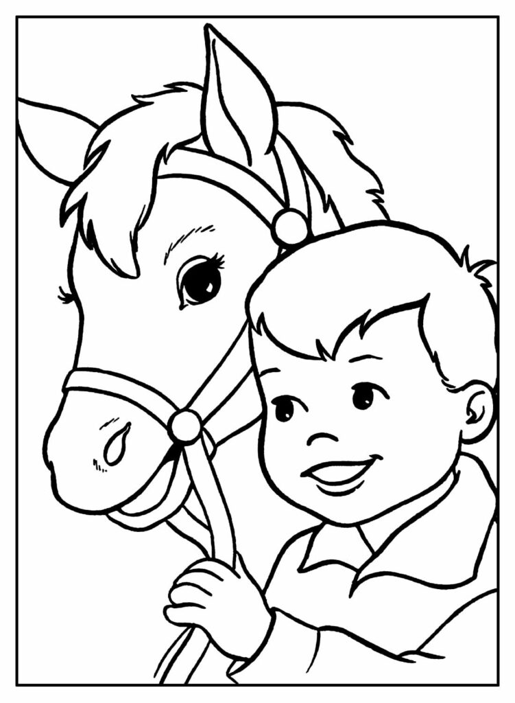 Desenho de Cabeça de cavalo para colorir - Tudodesenhos