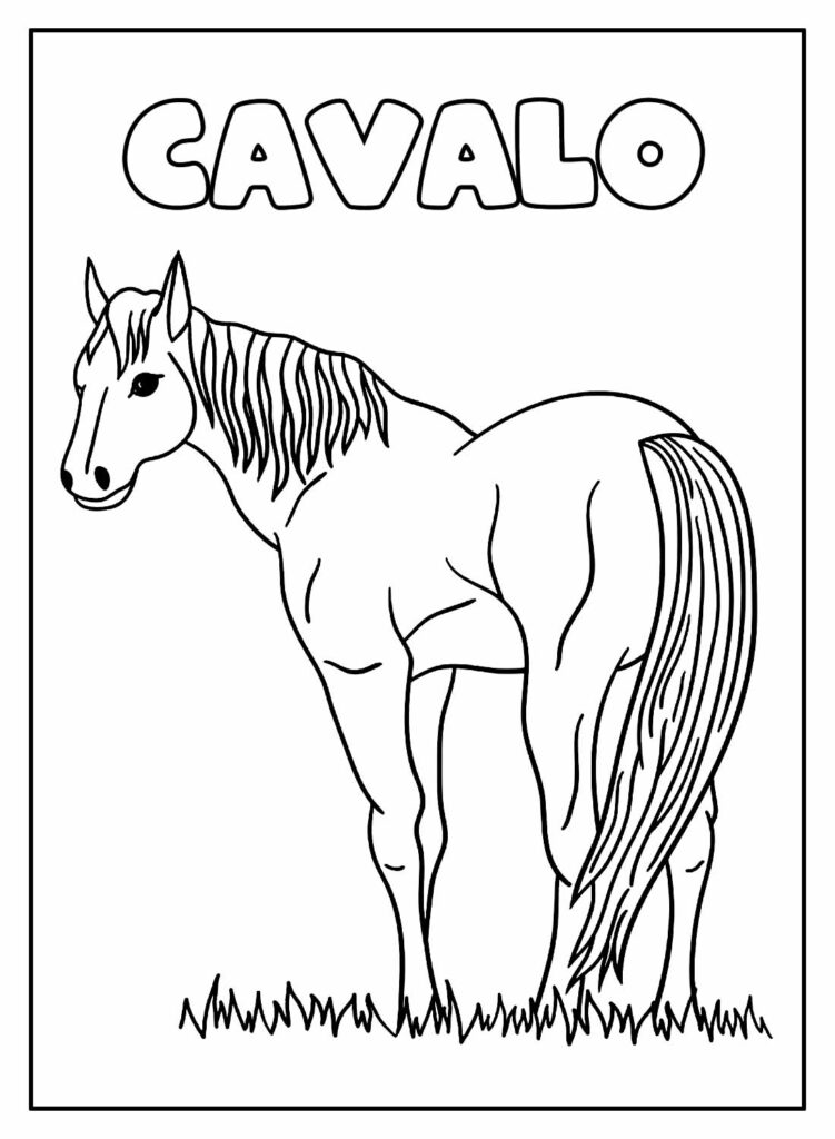 Surpreenda As Crianças: Desenho De Cavalo Para Colorir!
