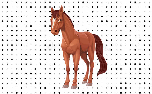 Desenho de Emoji de Cavalo Carrossel para colorir