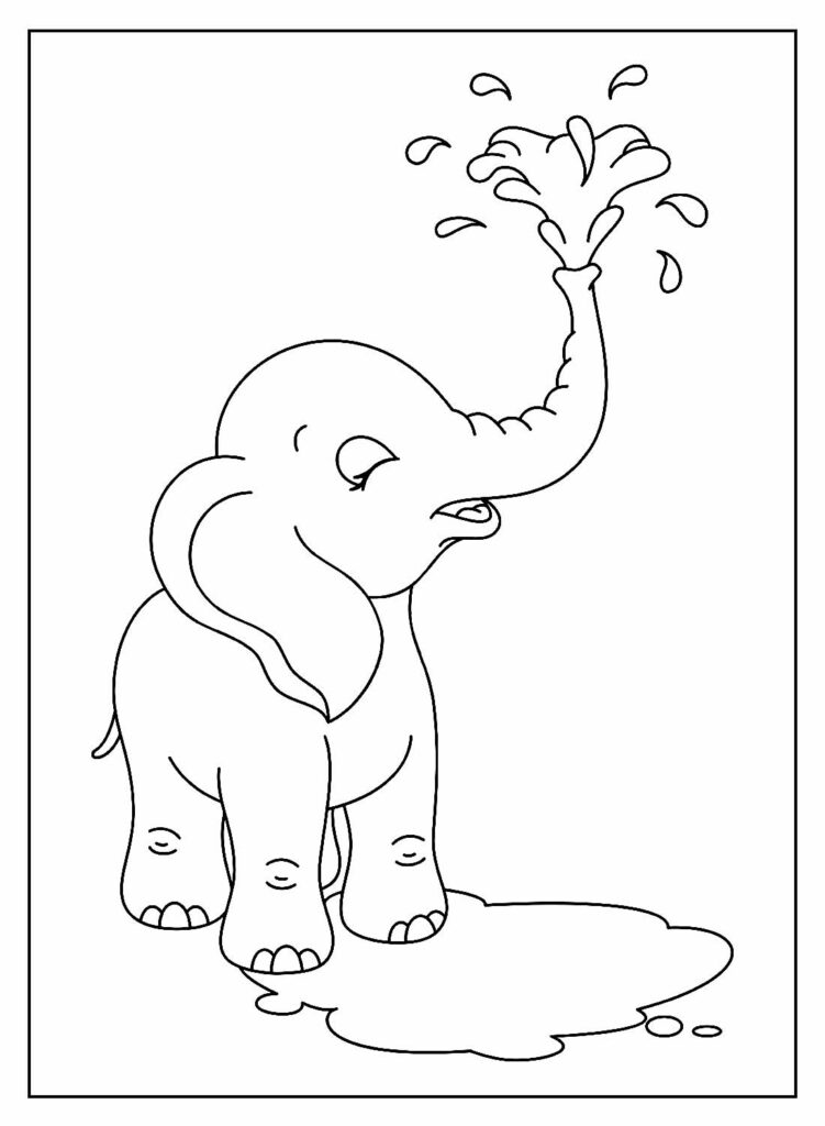 Desenho Elefante Colorir