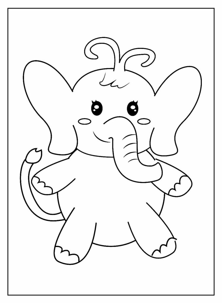 Desenho Elefante Colorir Pintar