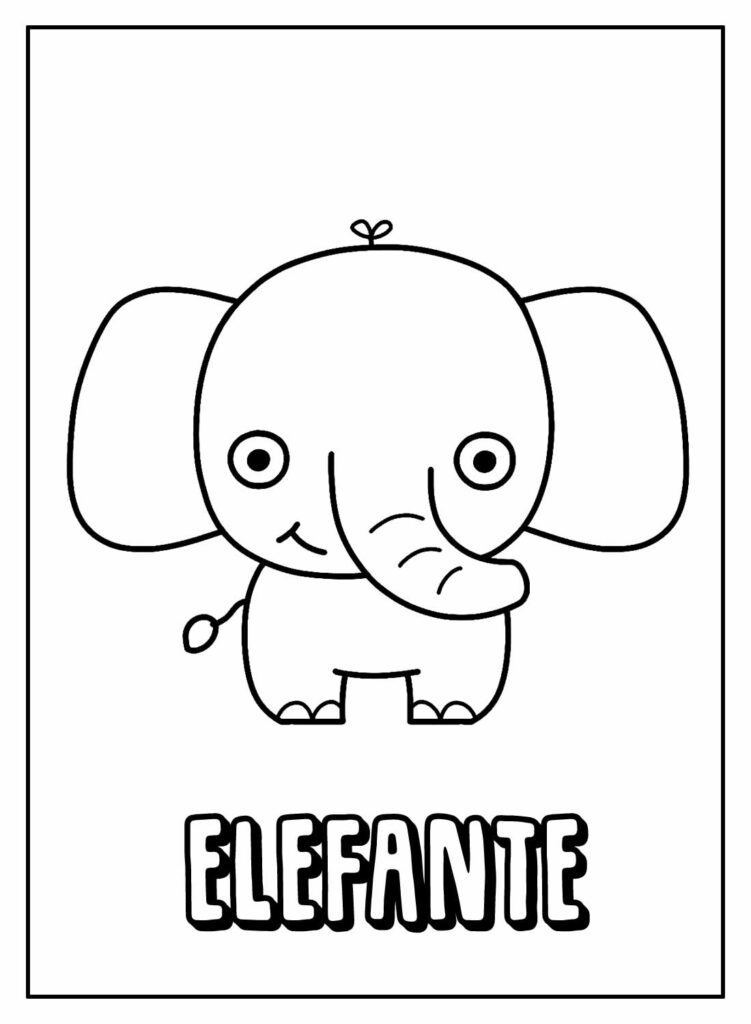 Pintar Desenho de Elefante com nome