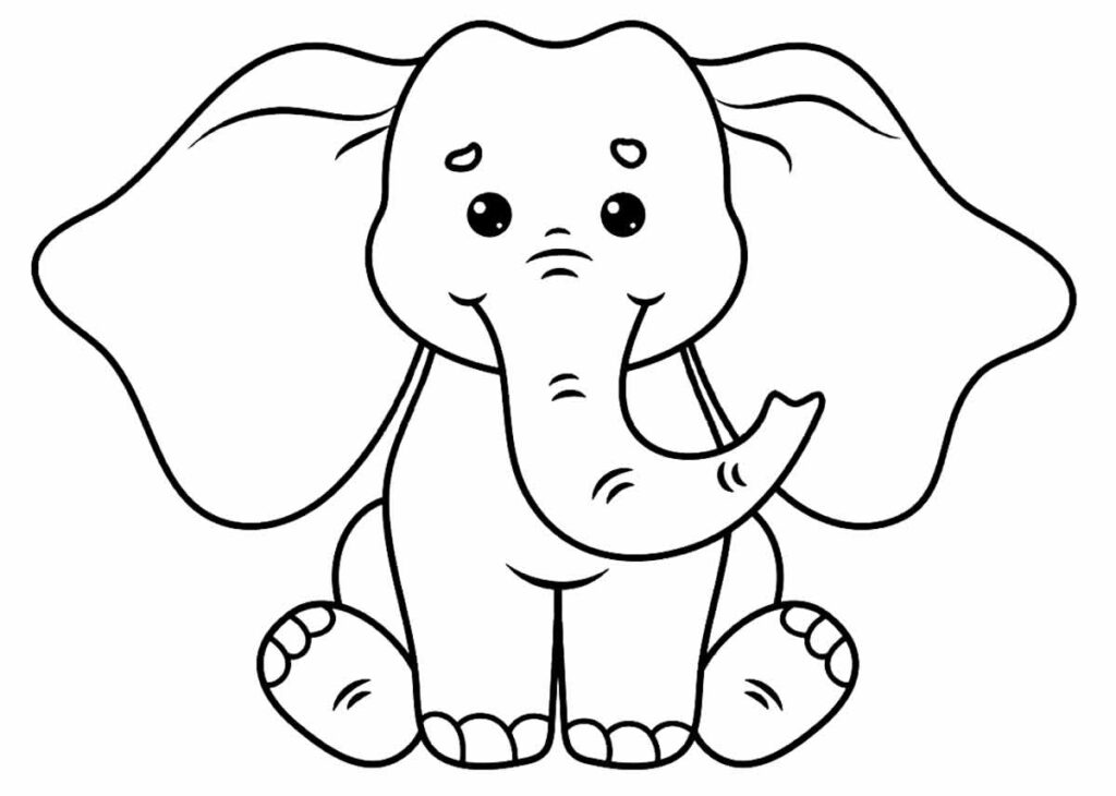 Colorir Desenho de Elefante