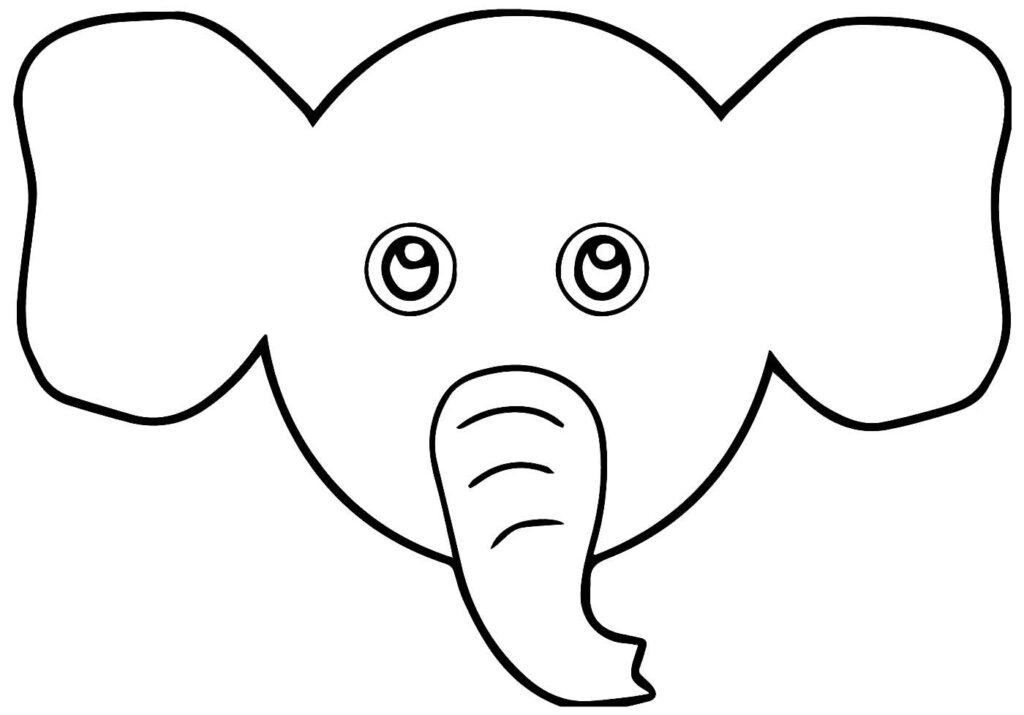 Máscara de Elefante para imprimir e recortar